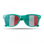 Gafas publicitarias con banderas de países color verde