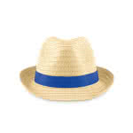 Sombrero publicitario de paja color azul marino