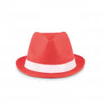 Sombrero promocional de poliéster color rojo segunda vista