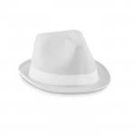 Sombrero promocional de poliéster color blanco