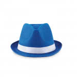 Sombrero promocional de poliéster color azul marino segunda vista