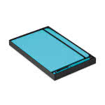 Set de libreta A5 y bolígrafo para publicidad color turquesa cuarta vista