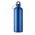 Botella de aluminio con mosquetón 750ml color azul