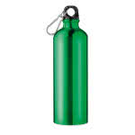 Botella de aluminio con mosquetón 750ml color verde