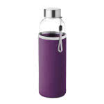 Botella de agua personalizada con funda color violeta