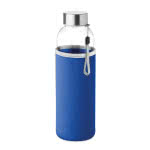 Botella de agua personalizada con funda color azul marino