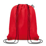 Mochila de cuerdas de plástico reciclado color rojo