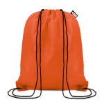 Mochila de cuerdas de plástico reciclado personalizable naranja