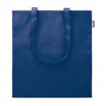Bolsa de la compra reciclada y reciclable color azul