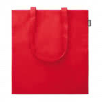 Bolsa de la compra reciclada y reciclable color rojo