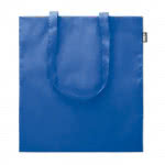 Bolsa de la compra reciclada y reciclable color azul real