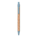 Bolígrafo promocional de corcho color azul