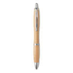 Bolígrafo de madera clásico color plateado mate