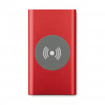 Cargador inalámbrico y powerbank de 400mAh color rojo tercera vista