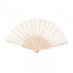 Abanicos personalizados baratos color beige