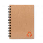 Libreta personalizada ecológica color naranja