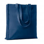 Bolsa de algodón de colores con fuelle color azul