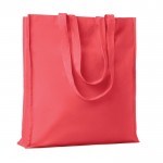 Bolsa de algodón de colores con fuelle color rojo