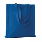 Bolsa de algodón de colores con fuelle color azul real