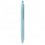 Bolígrafo ecológico con pulsador color azul