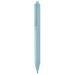 Bolígrafo ecológico con pulsador color azul segunda vista