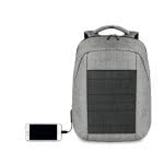 Elegante mochila con cargador solar color negro cuarta vista