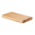 Batería externa personalizada de bambú 4000mAh color madera