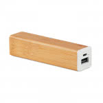 Power Bank ecológico madera de bambú color madera