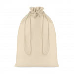 Bolsa blanca de algodón impresa grande color beige