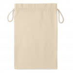 Bolsa blanca de algodón impresa grande color beige segunda vista