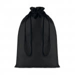 Bolsa negra de algodón impresa grande color negro