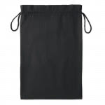 Bolsa negra de algodón impresa grande color negro segunda vista