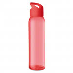 Botellas de cristal personalizadas con logo color rojo
