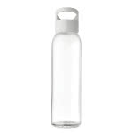 Botellas de cristal personalizadas con logo color blanco tercera vista