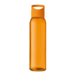 Botellas de cristal personalizadas con logo color naranja segunda vista