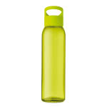 Botellas de cristal personalizadas con logo color verde lima tercera vista
