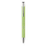 Bolígrafo personalizado reciclable para empresas color verde tercera vista
