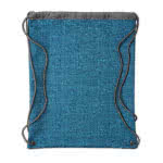 Bolsa de cuerdas poliéster jaspeado color azul segunda vista
