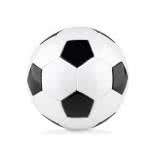 Pequeño balón de fútbol con logotipo color blanco tercera vista