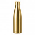 Botella termo personalizada de acero color dorado
