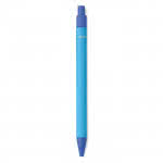 Bolígrafos ecológicos promocionales color azul cuarta vista