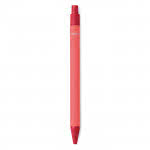 Bolígrafos ecológicos promocionales color rojo cuarta vista