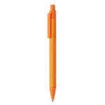 Bolígrafos ecológicos promocionales color naranja