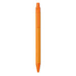 Bolígrafos ecológicos promocionales color naranja segunda vista