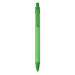 Bolígrafos ecológicos promocionales color verde lima segunda vista