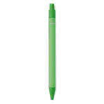 Bolígrafos ecológicos promocionales color verde lima cuarta vista
