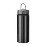 Botellas metálicas de agua con pajita color negro tercera vista