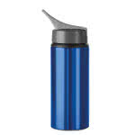 Botellas metálicas de agua con pajita color azul segunda vista