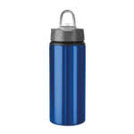 Botellas metálicas de agua con pajita color azul tercera vista