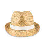 Sombreros personalizados de paja natural color blanco segunda vista